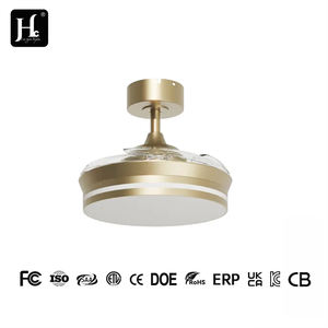 Ventilateur de plafond rétractable 36/42 pouces avec lumière et télécommande, 6 vitesses, moderne, pour chambre et salon, ventilateur LED - Product Image 4