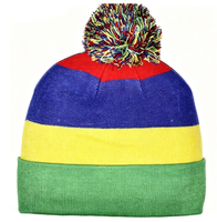 Nouvelle arrivée, bonnet en tricot avec drapeau du Malawi, bonnet pour femmes et hommes, bonnet à pompon, bonnet d'hiver chaud, doux, extensible, pas cher, vente en gros personnalisée