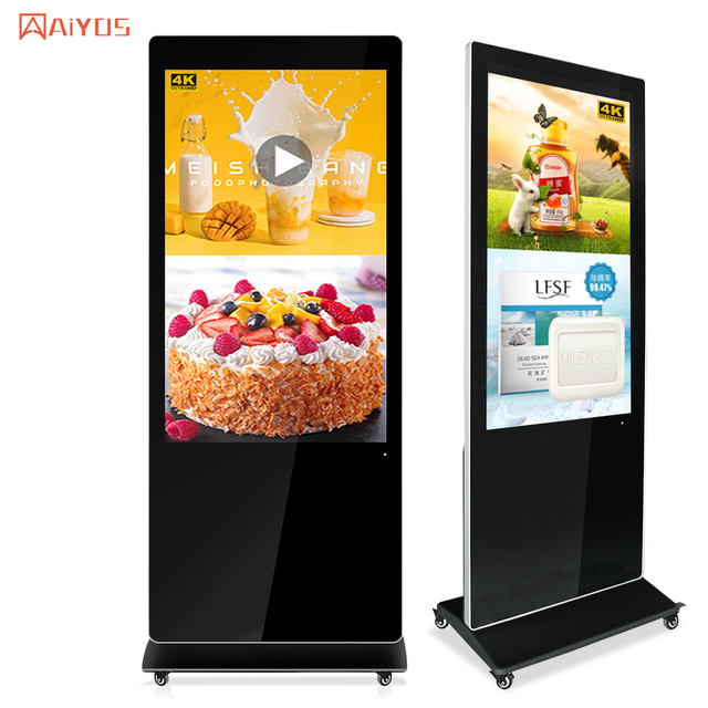 55 Inch Wifi Lcd Screen Totem Kiosks Indoor Advertising Player Machine Floor Stand Digital Signage and Display