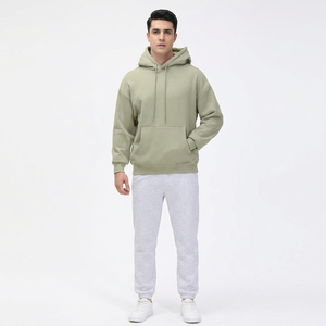 Men Hoodie With Drawstring Hood <b>Thick</b> <b>Fleece</b> Pullover Sweatshirt Winter Warm Casual Cotton Streetwear Clothing Top - Product Image 1