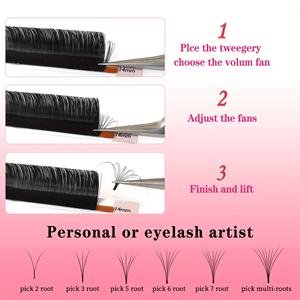 Cils Auto-Fanning J Curl .03 Naturels Faits Main Easy Fan Premium Mat Super Mat Noir DRAGONLASH DG Easy Fanning Marque Privée - Product Image 2