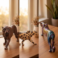 Figurines léopard en résine synthétique colorées, style luxe léger, styles variés, style campagnard américain, pour la maison, le salon, Diwali, et occasions de sympathie