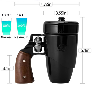 3D Creative Handgun <strong>Mug</strong> Ceramic <strong>Mug</strong> <strong>Fathers</strong> <strong>Day</strong> Dad Gifts Birthday Gifts for Men and Women Revolver Coffee <strong>Mug</strong> for Cappuccino - Product Image 2