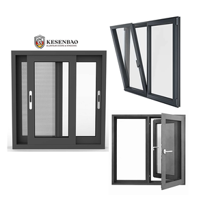 Fenêtre à battant en aluminium noir certifiée CE avec moustiquaire, <span class=keywords><strong>vitrage</strong></span> simple, résistante au vent, pour la rénovation de maisons européennes - Product Image 2