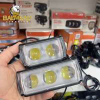 Phares antibrouillard LED étanches BAOBAO à 2/3 lentilles, blanc/jaune clignotant RGB, mini feux de conduite pour vélo/moto