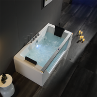 Baignoire SPA autoportante en verre moderne pour 2 personnes, facile à nettoyer, avec douche, pour usage domestique – Meilleure vente aux États-Unis, baignoire de luxe américaine
