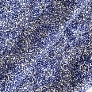 Fabrika doğrudan özel dijital baskılı 55% keten 45% viskon karışımlı reaktif boya baskı kumaş elbise için - Product Image 4