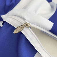 Parure de lit 4 pièces personnalisable en microfibre 100 % polyester 100TC, confortable, toutes saisons, motif géométrique moderne tissé et imprimé