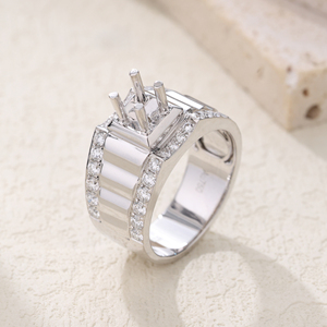 Hong Kong Vente chaude de haute qualité 18k or diamant naturel Semi Mount bijoux pour hommes exquis et précieux pour anniversaire - Product Image 3