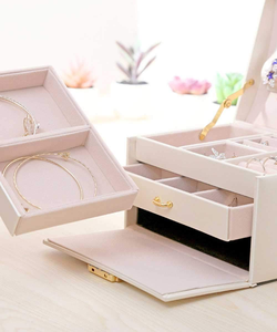 Manufacturer Wholesales High-end PU Large Capacity <b>Storage</b> Boxes, <b>Rings</b>,pendants, Necklaces, Jewelry Boxes,jewelry <b>Storage</b> Boxes - Product Image 2