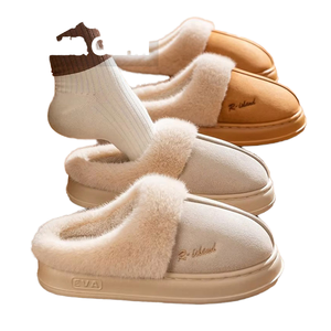 Chaussons confortables et tendance pour femmes 2025, à bout ouvert, avec semelle extérieure épaisse en EVA ultra-douce et fourrure moelleuse en daim pour le printemps et l'hiver - Product Image 4