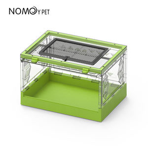 <span class=keywords><strong>Caja</strong></span> de plástico plegable transparente para reptiles, hábitat de hámster, jaula para animales pequeños <span class=keywords><strong>con</strong></span> puerta corredera - Product Image 4