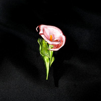 Bros bunga Enamel Aloi kualitas tinggi untuk Pin pengaman pernikahan bros lili Calla elegan perhiasan wanita