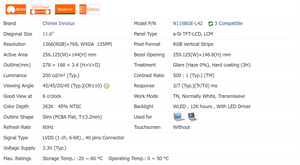 11.6 inch Bảng điều chỉnh N116BGE-L42 b116xw03 V2 LVDS/40pin 1366*768 60Hz <span class=keywords><strong>LCD</strong></span> HD máy tính xách tay máy tính xách tay màn hình mỏng mới A + - Product Image 5