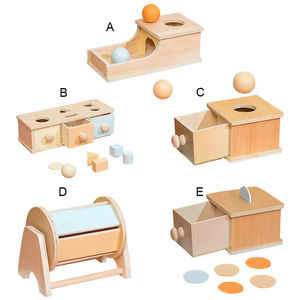 Jouet éducatif <span class=keywords><strong>Montessori</strong></span> en bois écologique et non toxique pour bébés, boîte à billes avec cible, couleurs personnalisables, pour jouer avec des pièces <span class=keywords><strong>de</strong></span> monnaie - Product Image 5