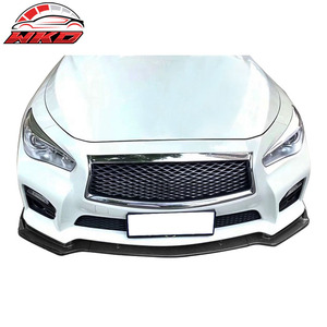 Pour Infiniti Q50 modèle Sport 2014-2017, kit carrosserie de haute qualité en fibre de carbone imprimée, lèvre de pare-chocs avant 3 pièces - Product Image 2