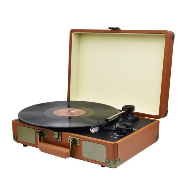 Top Quality Vintage Retro Wooden Vinyl Record Player Antique Turntable Desktop USB BT Music Stereo Speakers Phonograph
