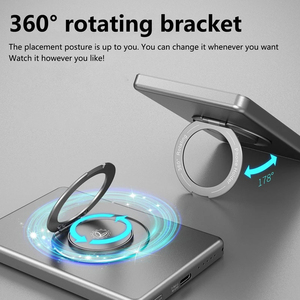 Cargador inalámbrico de alta calidad, ultrafino, 5000Mah, batería portátil, Banco de energía, carga rápida, capacidad Real para iPhone <span class=keywords><strong>con</strong></span> soporte - Product Image 2