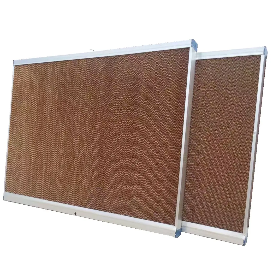 Verdampingskoeling Pad 7090 Bruin Kas Cooling Pad Systeem Aluminium Frame Voor Verkoop