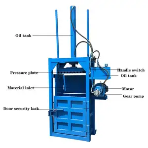 Mini Textile Compress Cotton Rice Husk Coconut Fiber Baler Press Machine Baler Machine For Used Clothes