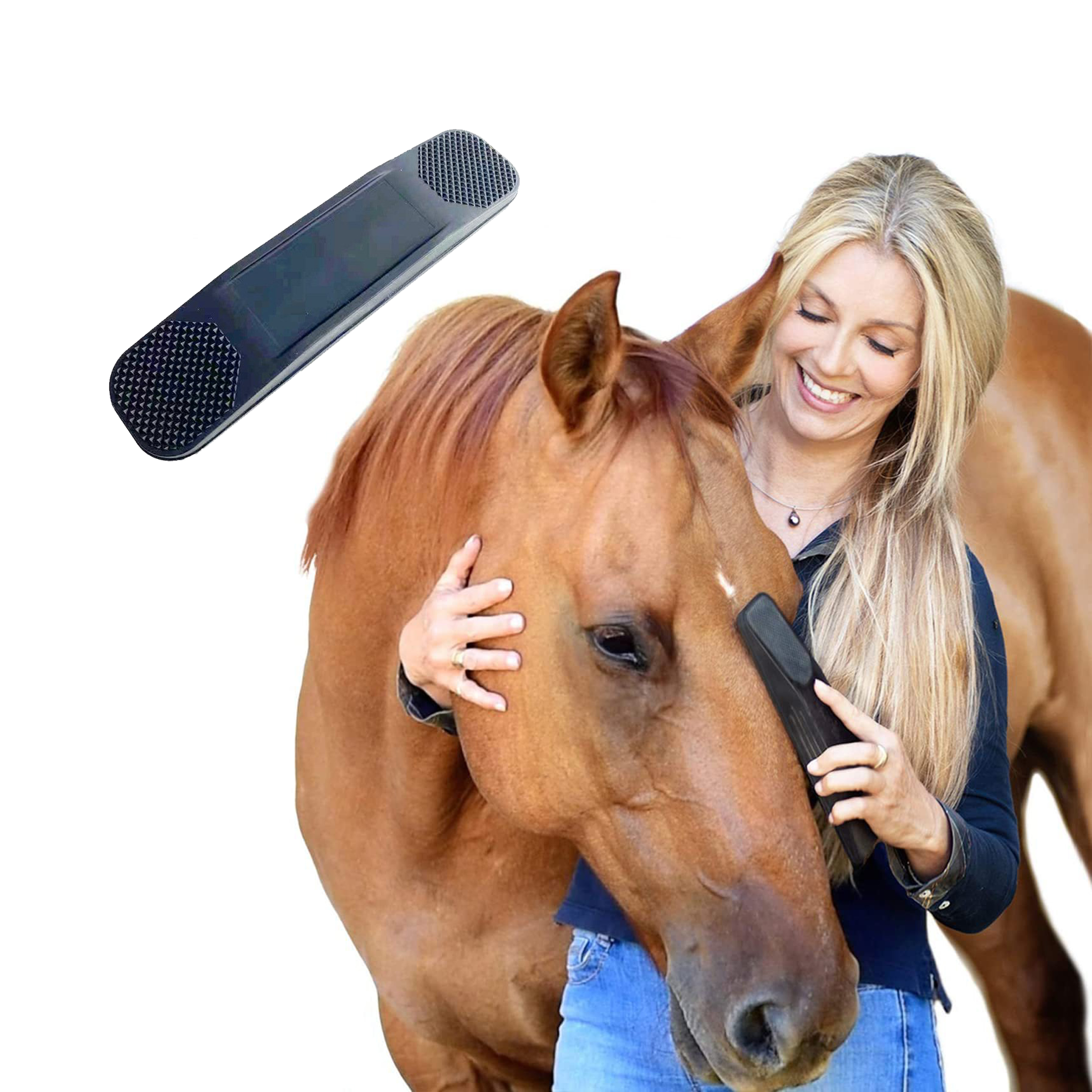 2021 Amazon Hot Sale Gentle Groomer Original For Horses Dogs Striphair Shedding Grooming Massage