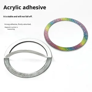 Adesivo Universale Ultra-sottile Lucido Senza Anello Magnetico in Metallo per Samsung <span class=keywords><strong>iPhone</strong></span> 13 14 - Product Image 2