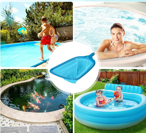 Râteau à feuilles pour <span class=keywords><strong>piscine</strong></span> avec manche, sac en nylon fin, facile à nettoyer pour éliminer les insectes, les feuilles et les débris - Product Image 4