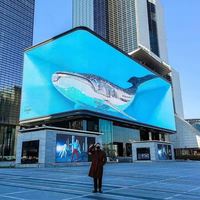 Layar LED P10 Full Color Tahan Air 4K HDR10+ Kecerahan 5000cd Panel Video Wall Luar Ruangan Signage Digital Raksasa