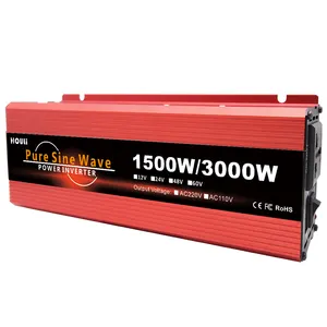 HOULI Transformer Inverter Dc To Ac 3000W Inversor 3000 Watt 12 Volt Onda Pura power inverter dc 24v to ac 220v 110v