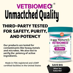 Doggy Naturals Vetbiome Plus, 120 Mil Millones de UFC, Cápsulas Probióticas para Perros y Gatos, 40 Unidades, Apoyo para la Salud Digestiva - Product Image 4