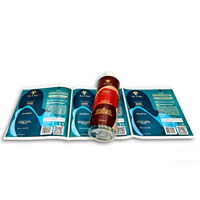 Étiquettes adhésives personnalisées enveloppantes avec estampage doré, emballage en PE argenté brillant pour bouteilles de shampoing et d'après-shampoing