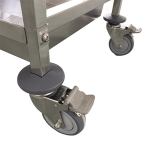 Jincheng Hochwertige Lebensmittel und Getränke Massiver Edelstahl 3 Ebenen Kommerzielle kunden spezifische Küchen wagen Utility Cart - Product Image 6