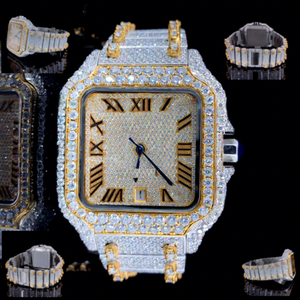 Reloj Mecánico de Lujo con Moissanita, Esfera Cuadrada, Probador de Diamantes, Bisel de Acero Inoxidable para Hombre, Estilo Rapper, Diamantes VVS - Product Image 1