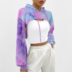Sudadera de punto con efecto tie-dye, manga larga, informal, para verano, para adultos. - Product Image 1
