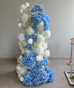Set de Decoración para Cumpleaños, Baby Shower, <span class=keywords><strong>Bautizo</strong></span>, Evento, Panel de Flores Blancas y Verdes, Arco de Flores Artificiales Azules para Boda - Product Image 3
