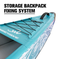 Kayak gonflable pliable de nouvelle conception pour lacs et rivières, pêche, 3 personnes, PVC Drop Stitch, avec pompe, sac à dos et trousse de réparation