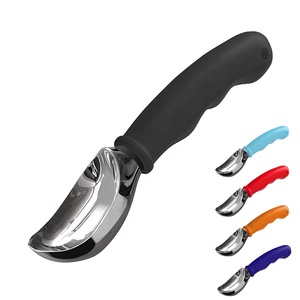 Wholesale 7 Inches Nonstick Anti-Freeze Zinc Dough Scooper Ice Scoop for Gelato <b>Cookie</b> Sorbet Almond - Product Image 1