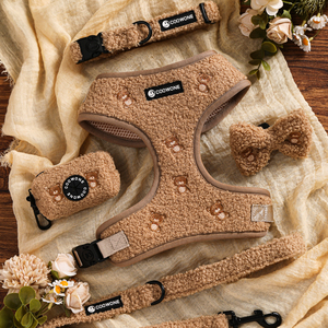 Conjunto <span class=keywords><strong>de</strong></span> Arnés y Correa <span class=keywords><strong>de</strong></span> Lujo para <span class=keywords><strong>Perro</strong></span> con Forro <span class=keywords><strong>de</strong></span> Sherpa Suave, con Collar a Juego para Perros Pequeños, Arnés para Cachorros Peludos, Fabricante - Product Image 2