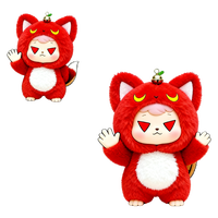 Cadeau d'anniversaire pour enfants, filles, jouet en peluche, adorable lapin rose, poupée en peluche avec carotte sur la tête, yeux en forme de cœur