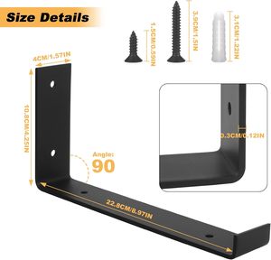 225 X 40 X 4mm Heavy Duty Wall Mounted Shelf <strong>Scaffold</strong> <strong>Board</strong> Shelf Brackets for Wooden Wall <strong>Shelves</strong> - Product Image 5