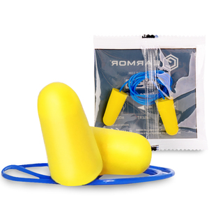 Penjualan laris sumbat telinga busa lembut sekali pakai Earplug kabel dibungkus spons sekali pakai dengan tali untuk tidur/perjalanan/industri - Product Image 4