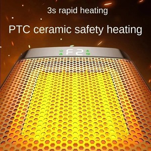 Nuevo Calentador Instantáneo de 1500W con Pantalla Digital y Temporizador, Llama Dinámica 3D, Soplador de Aire Caliente con Luz Nocturna Atmosférica y Asa - Product Image 5