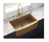 Évier de buanderie à cuve unique en acier inoxydable 304, fait main, finition or brossé, à encastrer, garantie 3 ans, pour usage domestique – Vente chaude, haute qualité
