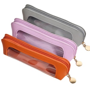 Estuche Transparente para Lápices con Cierre de PVC X57, Estuche para Lápices con Gran Capacidad, Regla y Borrador Transparentes, Estuche Simple y Moderno para Útiles Escolares - Product Image 3