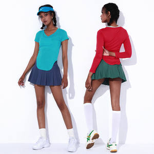 Benutzer definierte Großhandel Plissee Tennis röcke Mit Tasche Sportswear Weiße Mädchen Seitens horts Golf Wear Für Frauen Tennis Kleid Kleidung - Product Image 3