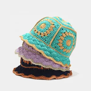 Vendite del fornitore della cina cappello da pescatore intrecciato personalizzato all'ingrosso per cappello da pescatore lavorato a maglia invernale da donna