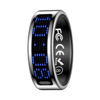 En gros Anneau de Dhikr Musulman Intelligent avec Contrôle par Application, Compteur de Louange Tasbih, Compteur Électronique de Prières, Écran OLED, en Acier Allié