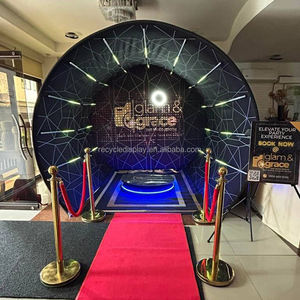 2026 새로운 사진 부스 배경 인클로저 이벤트 무역 쇼 반원형 터널 RGB 조명 유행 360 라운드 부스 - Product Image 4