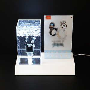 아크릴 스마트 시계 디스플레이 스탠드 방수 시계 테스트 스탠드 전자 시계 방수 데스크탑 디스플레이 스탠드 - Product Image 3