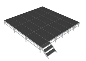 منصة مسرح محمولة قابلة للطي من سبائك الألومنيوم للمناسبات والحديد والزجاج والزجاج والبناء Palco Para she eustrutura Palco - Product Image 5